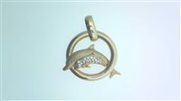 Pendente Donna MARE in Oro bianco Zirconia B&B DELFINI ZIRC N/C 6.60 Sommer G